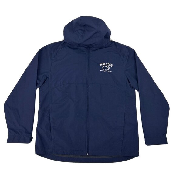 Penn State Nittany Lions Jacket Men's M Blue Under Armour Full Zip Hooded Rain‎ - Picture 1 of 10